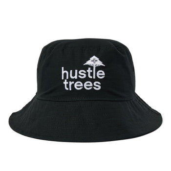 HUSTLE TREES BUCKET HAT - BLACK