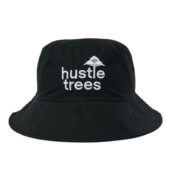 HUSTLE TREES BUCKET HAT - BLACK