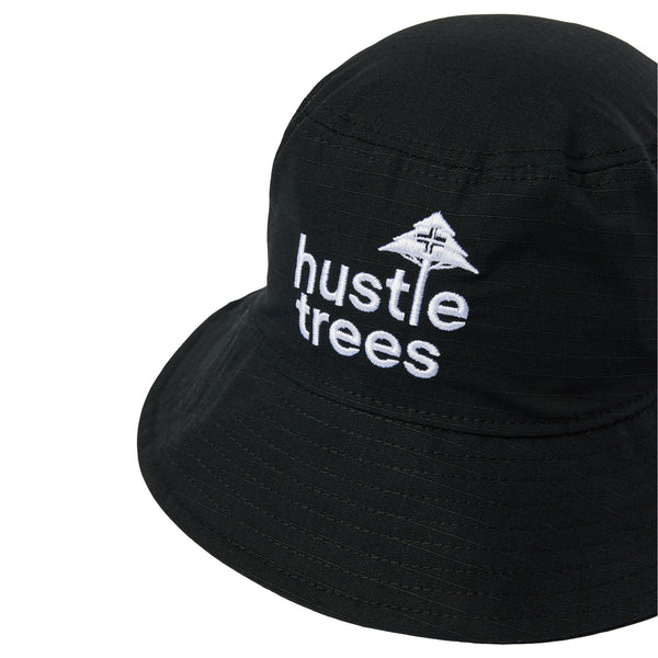 HUSTLE TREES BUCKET HAT - BLACK