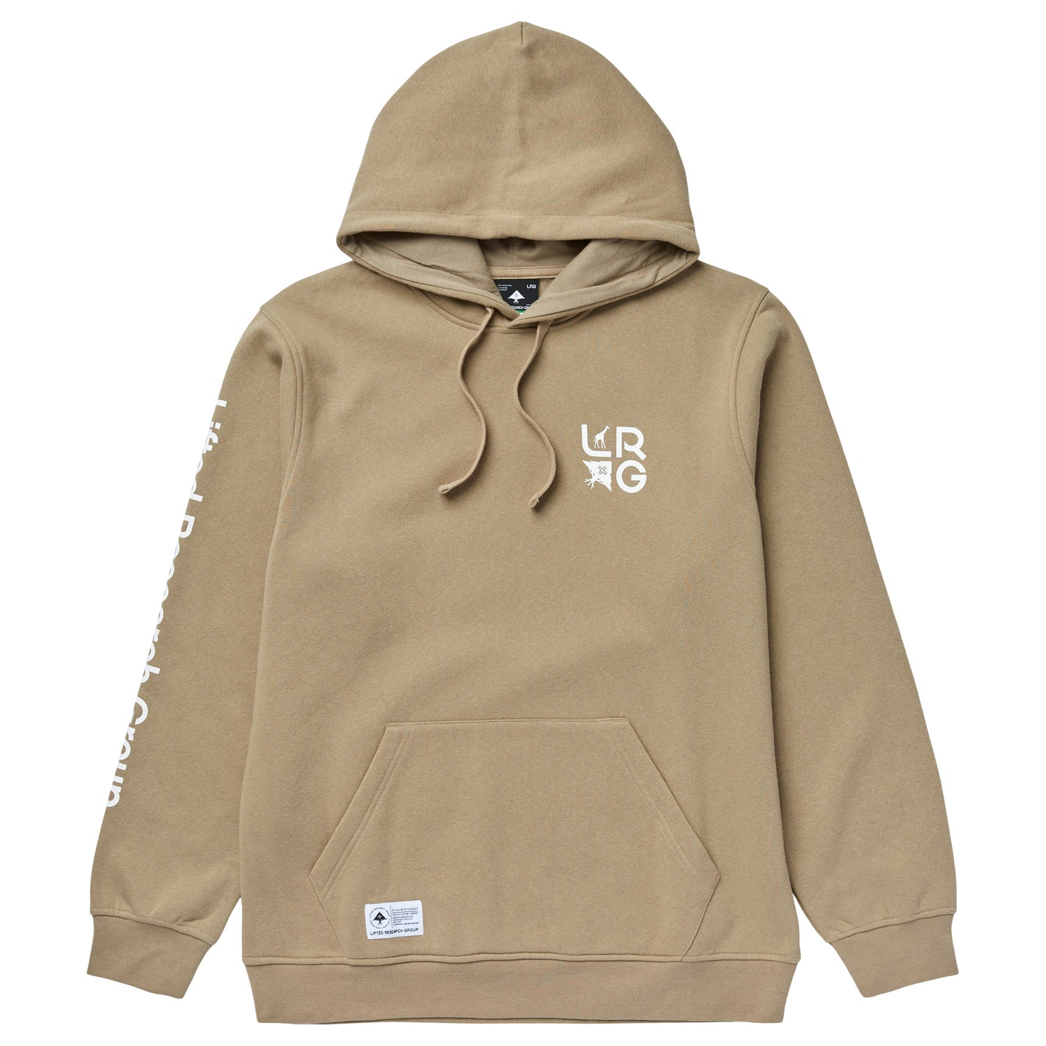 LRG Stacked Multi Logo Pullover Hoodie - Natural