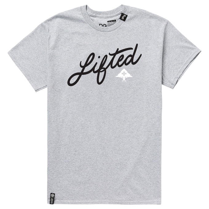 ANGLED SCRIPT TEE - GREY