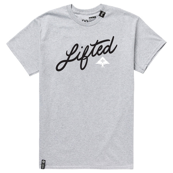 ANGLED SCRIPT TEE - GREY