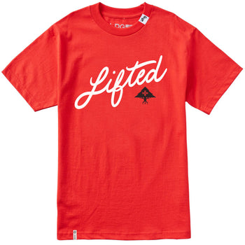 ANGLED SCRIPT TEE - RED