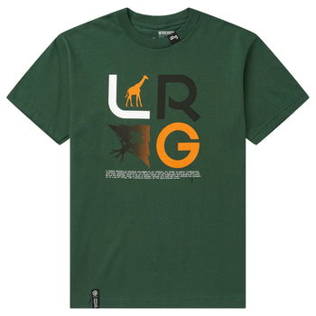 SLOGAN STACKED ICONS TEE - FOREST GREEN