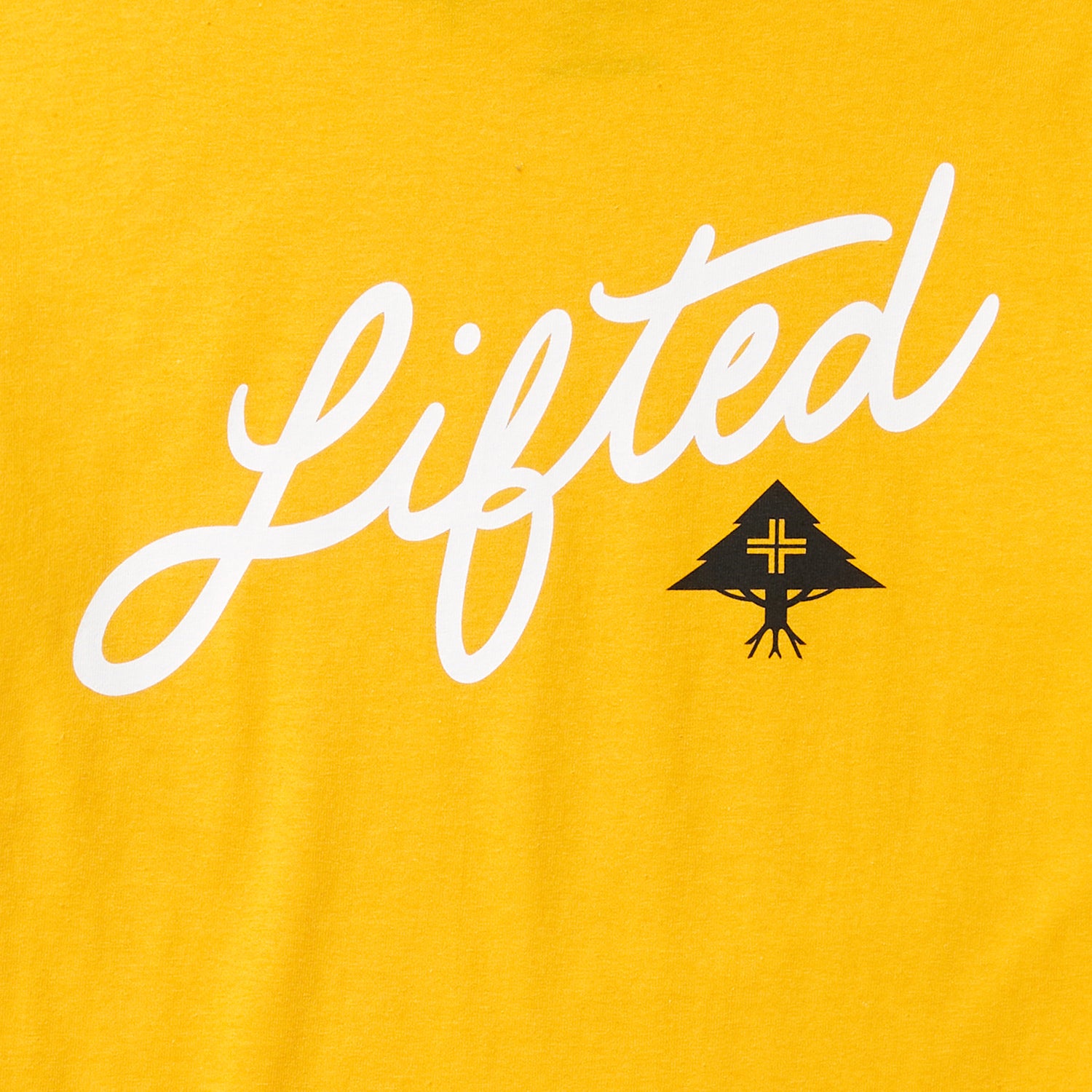 ANGLED SCRIPT TEE - GOLD