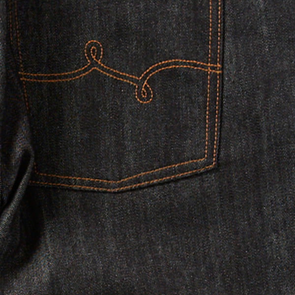 TRUE TAPER DENIM JEANS - RAW BLACK