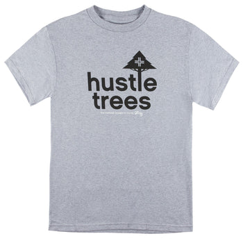 HUSTLE TREES TEE - GREY