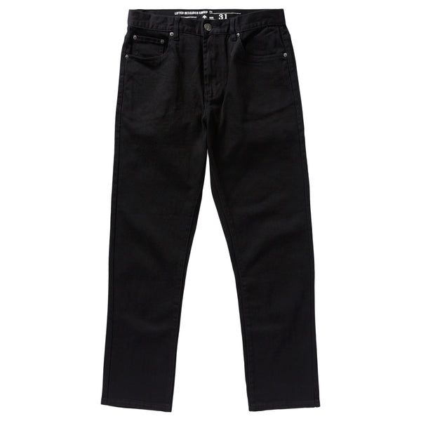 SLIM STRAIGHT TWILL PANTS - BLACK