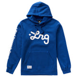 LIFTED SCRIPT PULLOVER HOODIE - BLUE