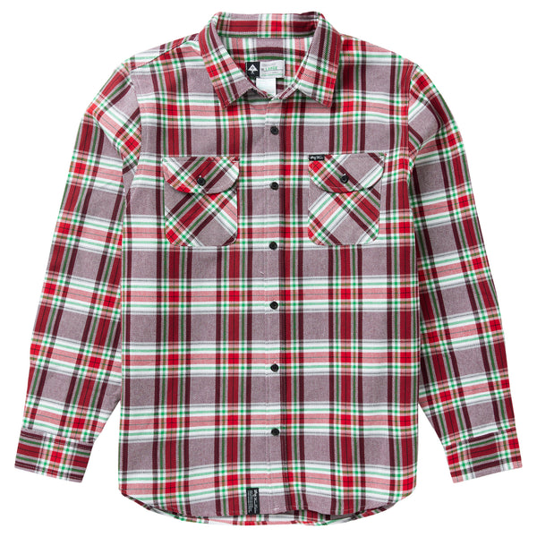 BREAK AWAY FLANNEL SHIRT - BURGUNDY