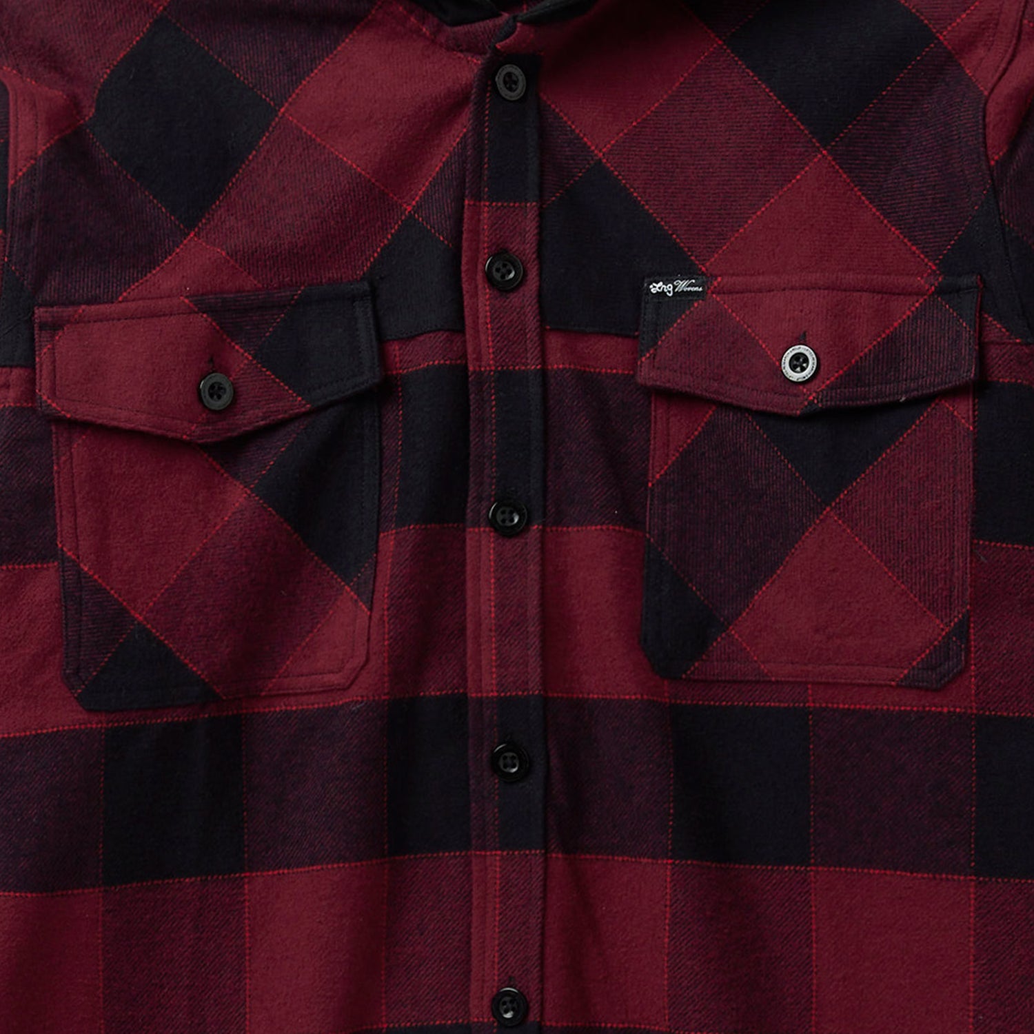 ONLY ONE BUF FLANNEL SHIRT - BURGUNDY