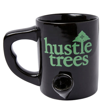 SMOKE TREES DRINK BEANS MUG - BLACK