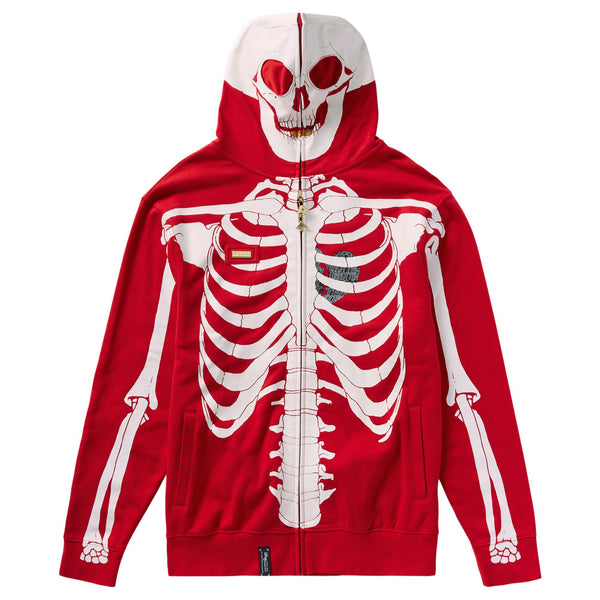DEAD SERIOUS ZIP HOODIE - RED