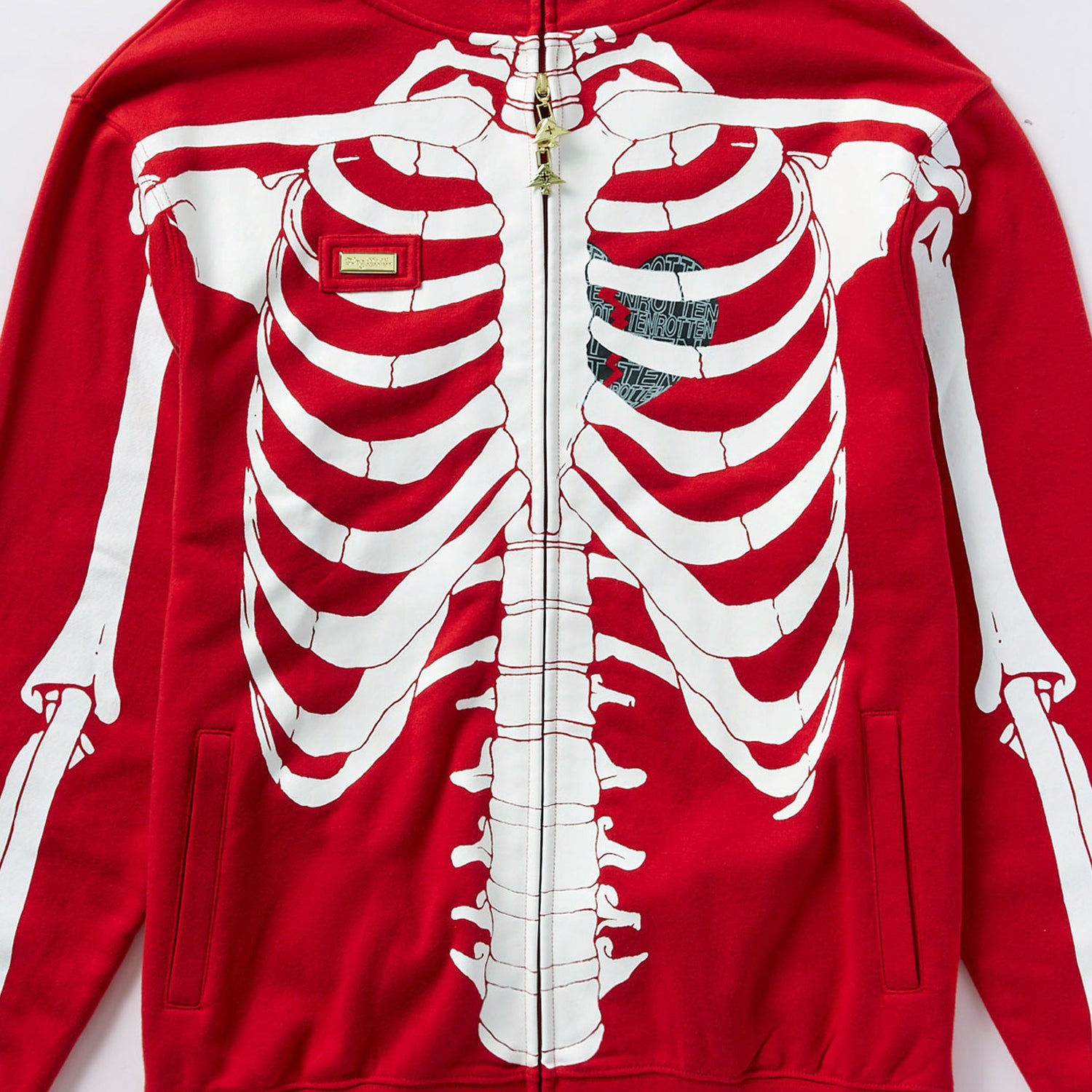 DEAD SERIOUS ZIP HOODIE - RED