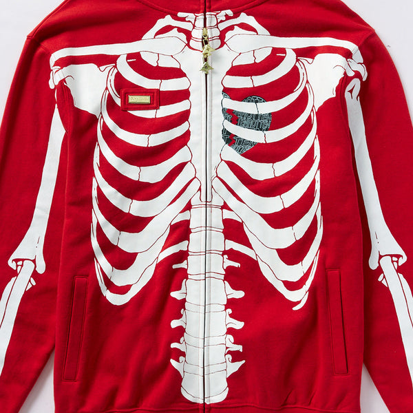 DEAD SERIOUS ZIP HOODIE - RED