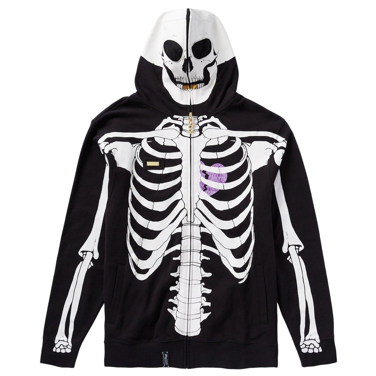 DEAD SERIOUS ZIP HOODIE - BLACK
