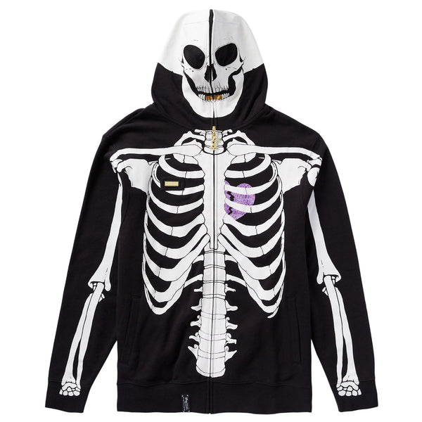 DEAD SERIOUS ZIP HOODIE - BLACK