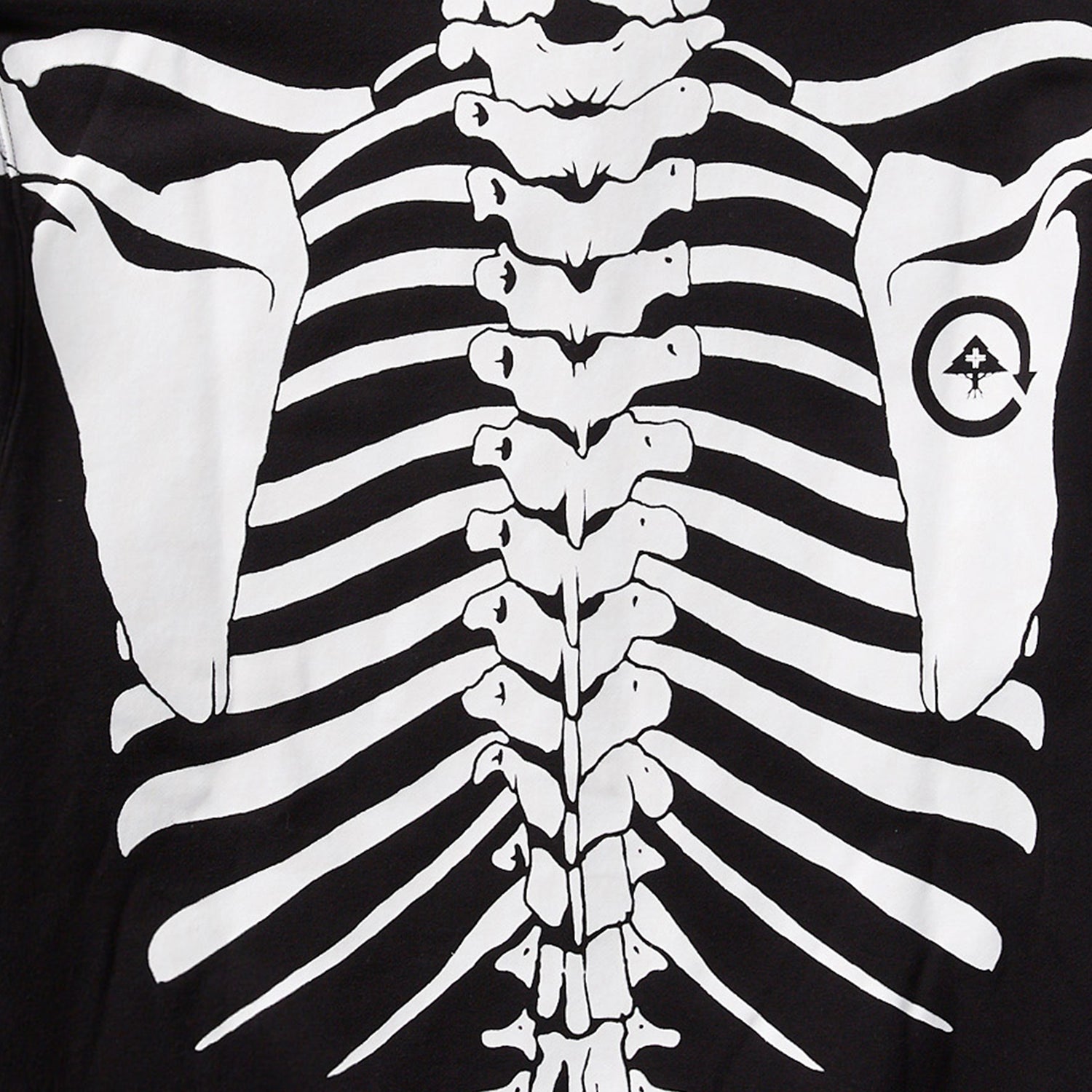 DEAD SERIOUS ZIP HOODIE - BLACK
