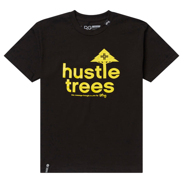 HUSTLE TREES TEE - BLACK