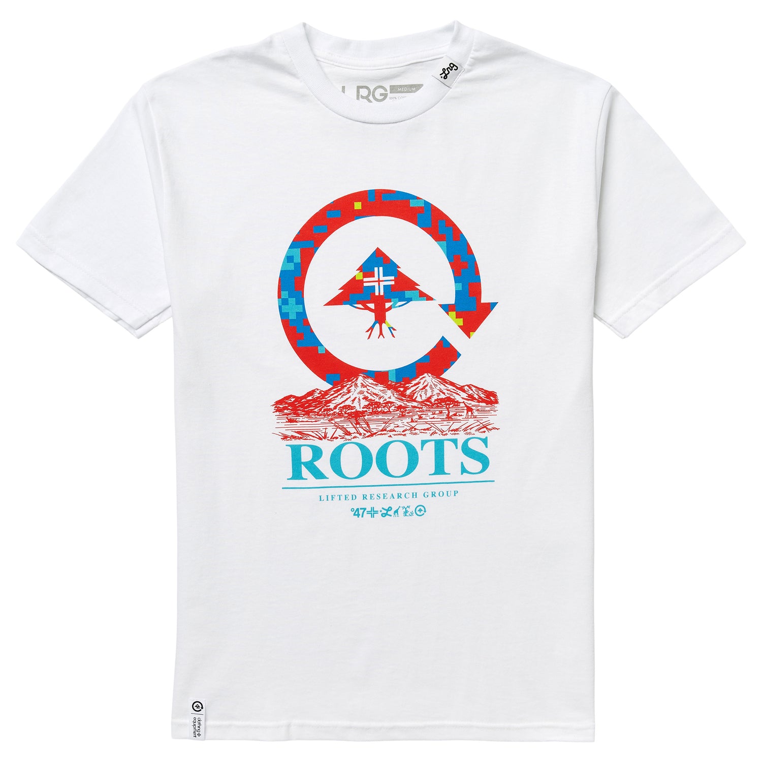 GLITCH ROOTS TEE - WHITE