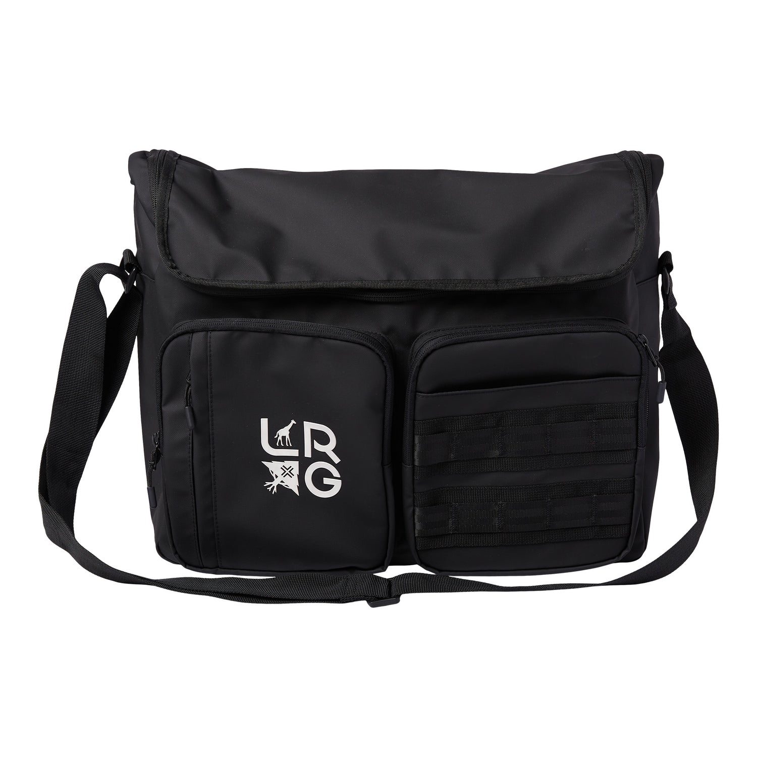Black Utility Logo Strap Cross Body Bag