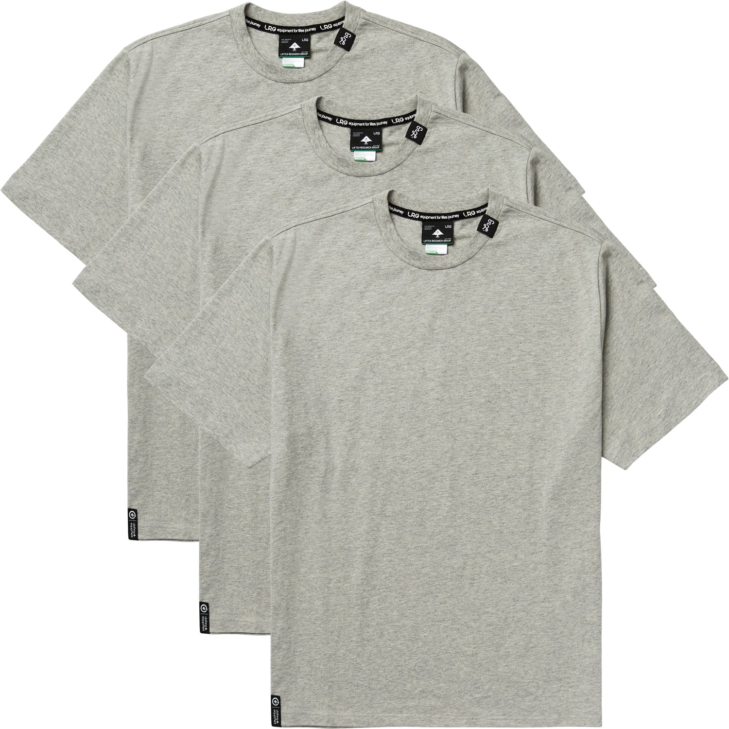 ROOTING DEEPLY KNIT TEES 3 PACK - HEATHER GREY