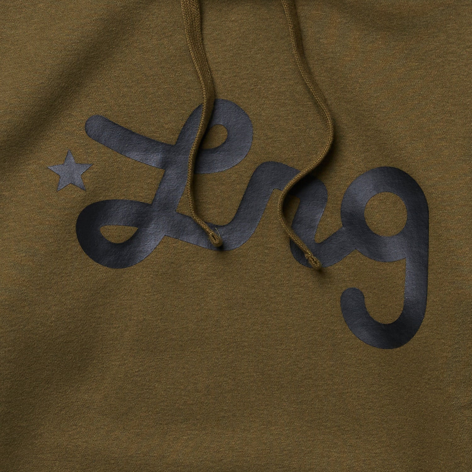 LIFTED SCRIPT PULLOVER HOODIE - MILITARY