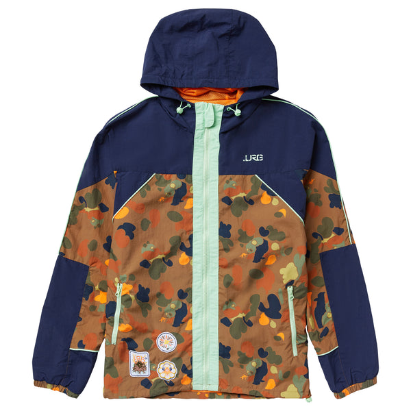PANDA ROOTS WINDBREAKER JACKET - BROWN