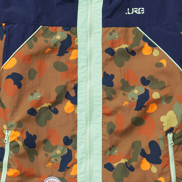 PANDA ROOTS WINDBREAKER JACKET - BROWN