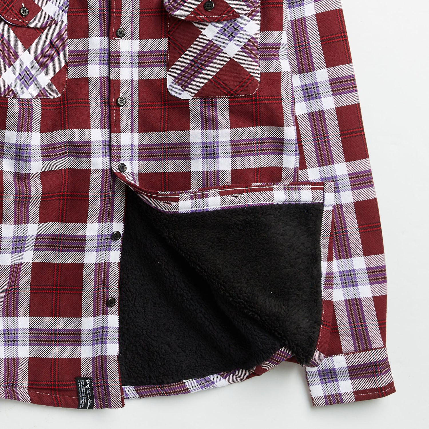 FACTION SHERPA LINED FLANNEL - BURGUNDY