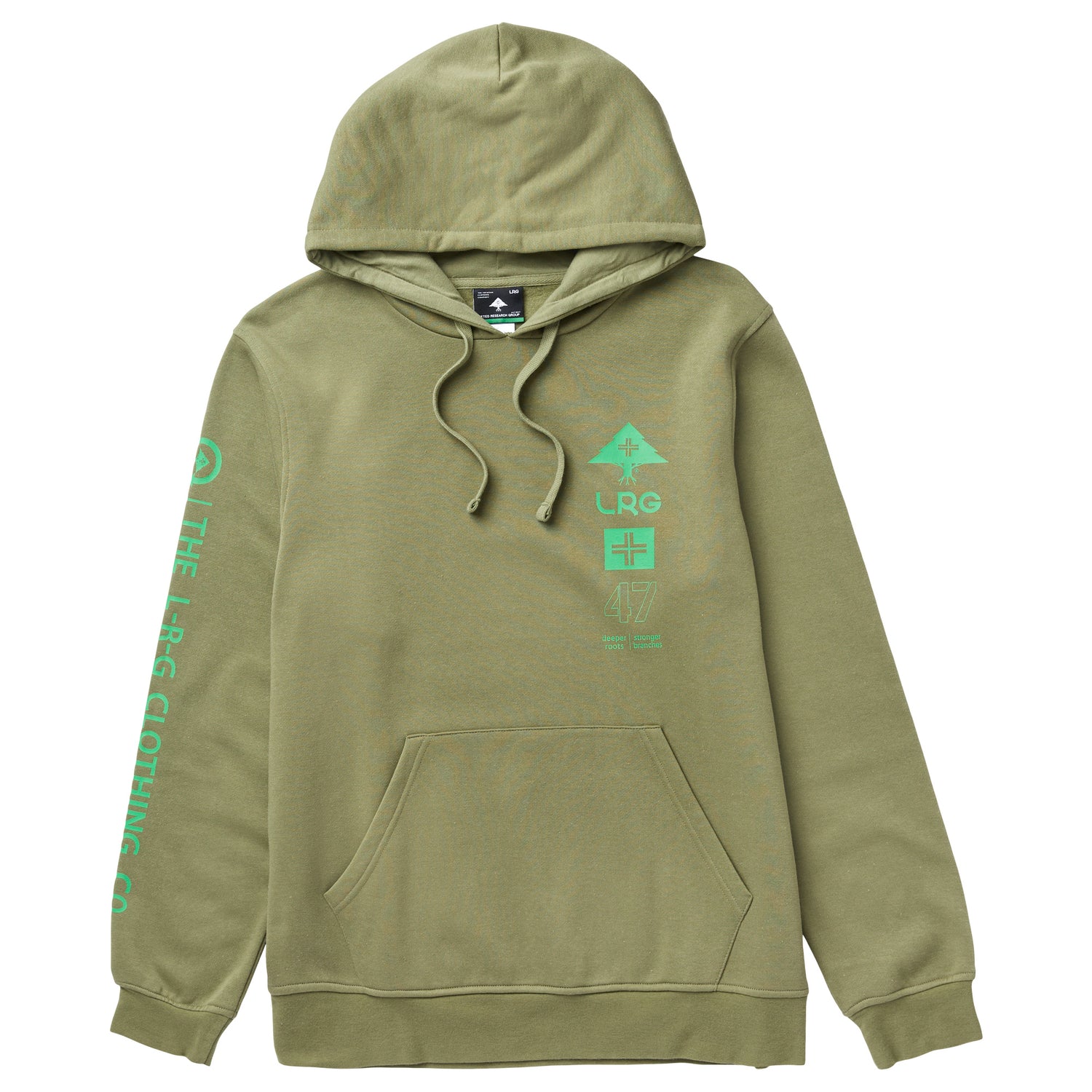 STRONGER BRANCHES PULLOVER HOODIE - OLIVE