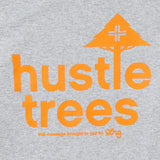 HUSTLE TREES LONG SLEEVE TEE - GREY HEATHER