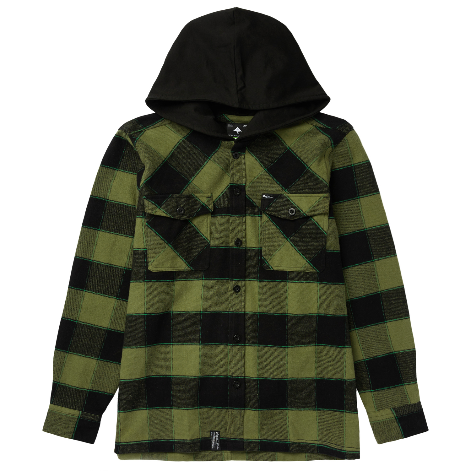 ONLY ONE BUFFALO FLANNEL SHIRT - OLIVE
