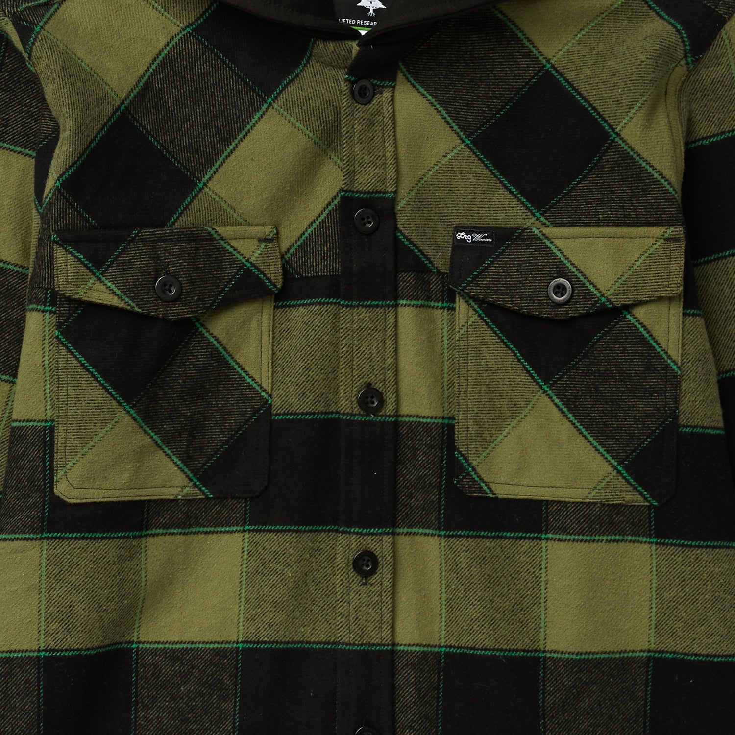 ONLY ONE BUFFALO FLANNEL SHIRT - OLIVE