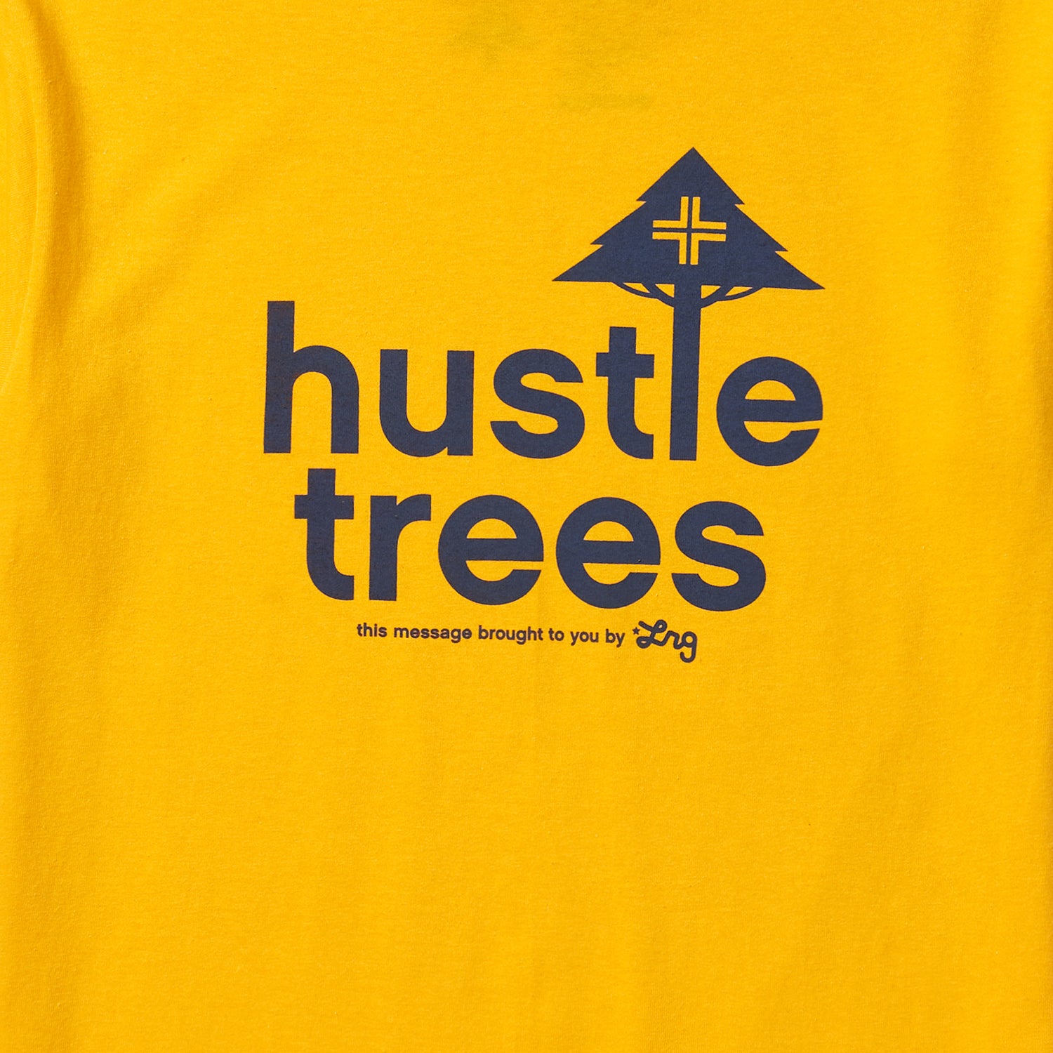 HUSTLE TREES TEE - GOLD