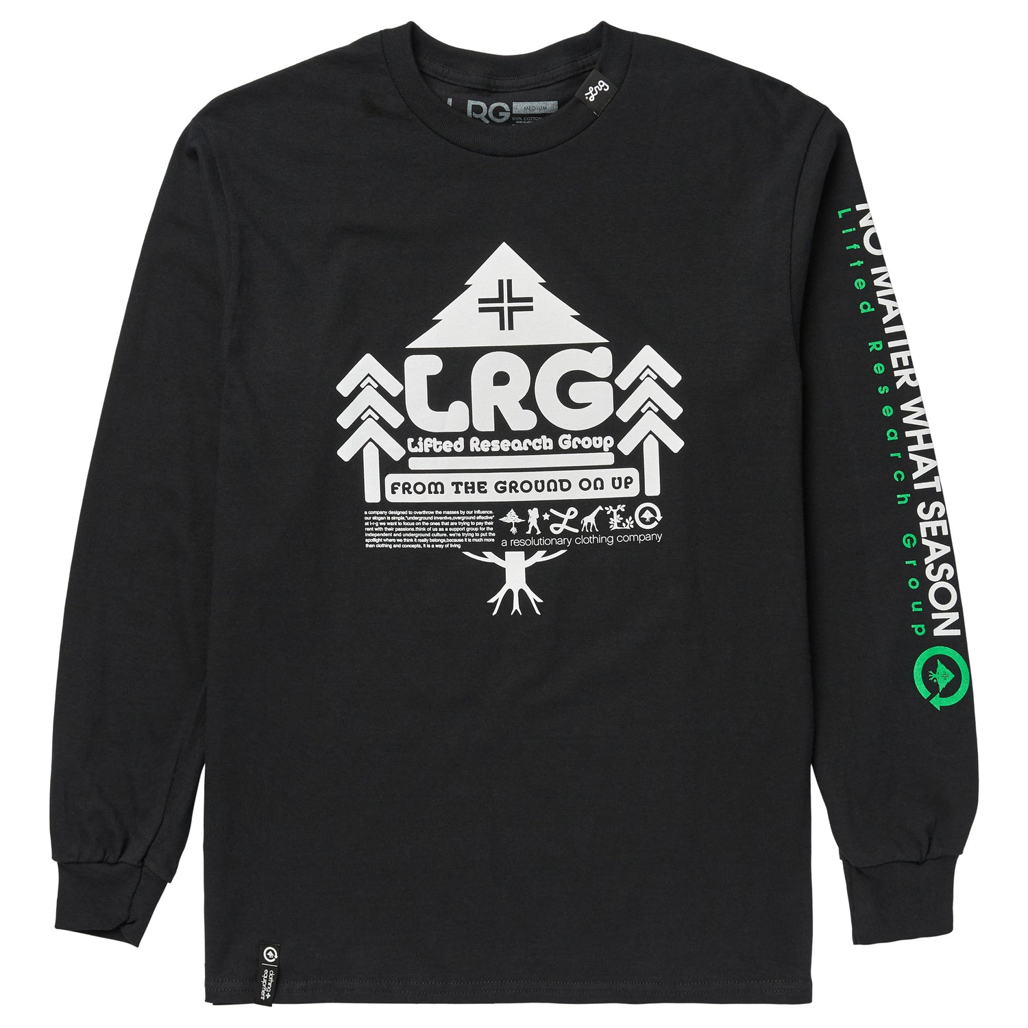 FROM THE GROUND LONG SLEEVE TEE - BLACK