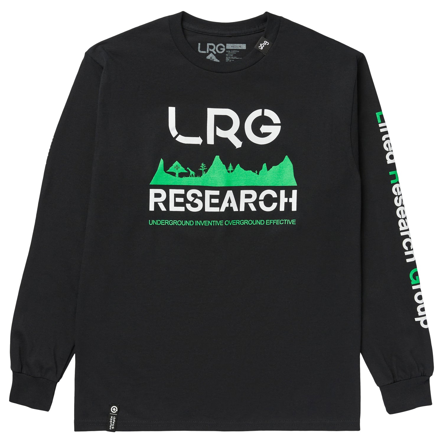 OVERGROUND RESEARCH LONG SLEEVE TEE - BLACK