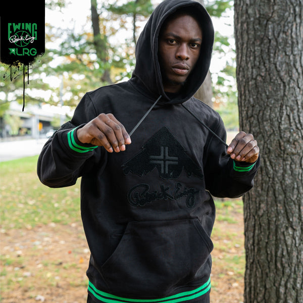 EWING LIFTED PULLOVER HOODIE - BLACK