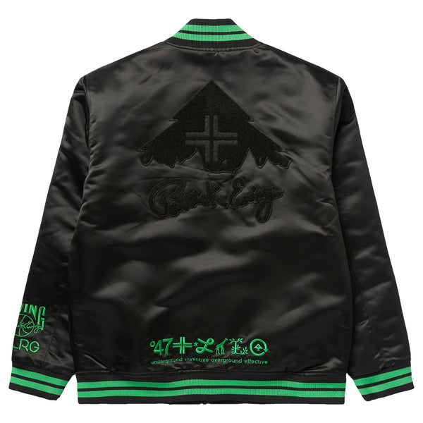 EWING LIFTED BOMBER JACKET - BLACK