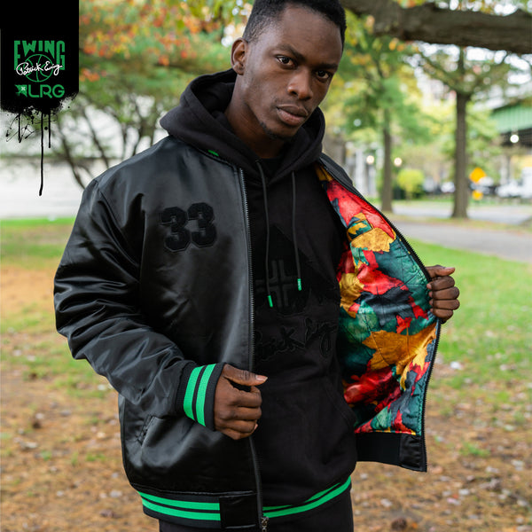 EWING LIFTED BOMBER JACKET - BLACK