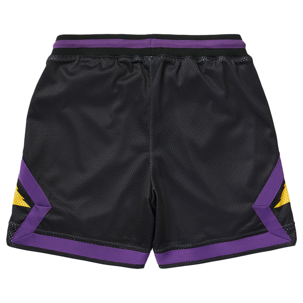 RESOLUTIONARY LIFTED MESH SHORTS - BLACK/PURPLE