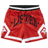 RESOLUTIONARY LIFTED MESH SHORTS - RED