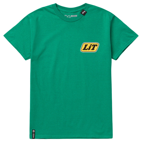 HUSTLE TREES LIT TEE - KELLY GREEN