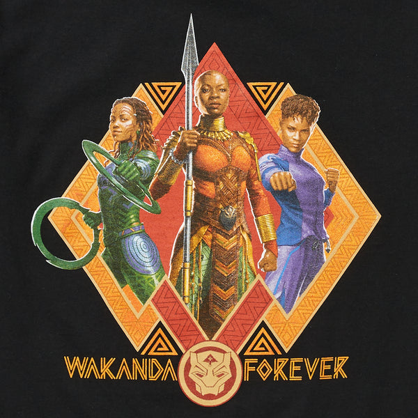 BLACK PANTHER WAKANDA FOREVER GUARDED TEE - BLACK
