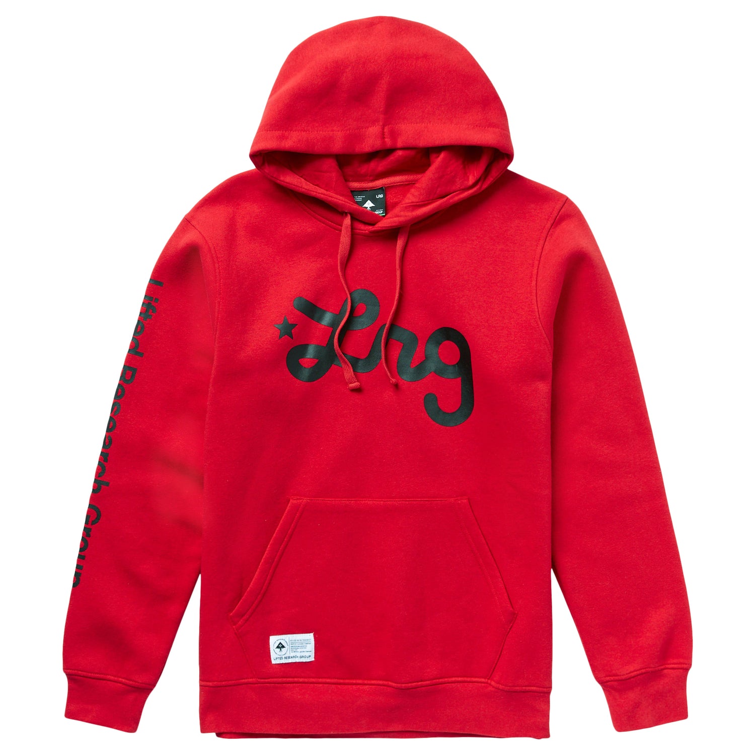 LIFTED SCRIPT PULLOVER HOODIE - RED