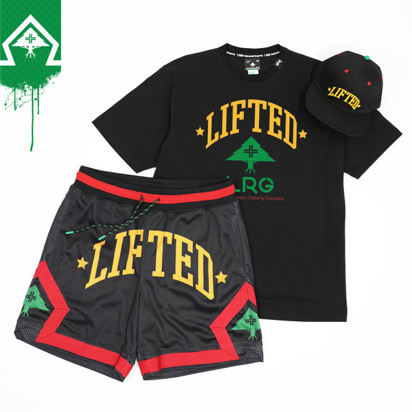 RESOLUTIONARY LIFTED MESH SHORTS - BLACK