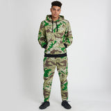 NATURAL SCRATCH CAMO PULLOVER HOODIE - GREEN