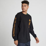 STRONG BRANCHES LONG SLEEVE TEE - BLACK